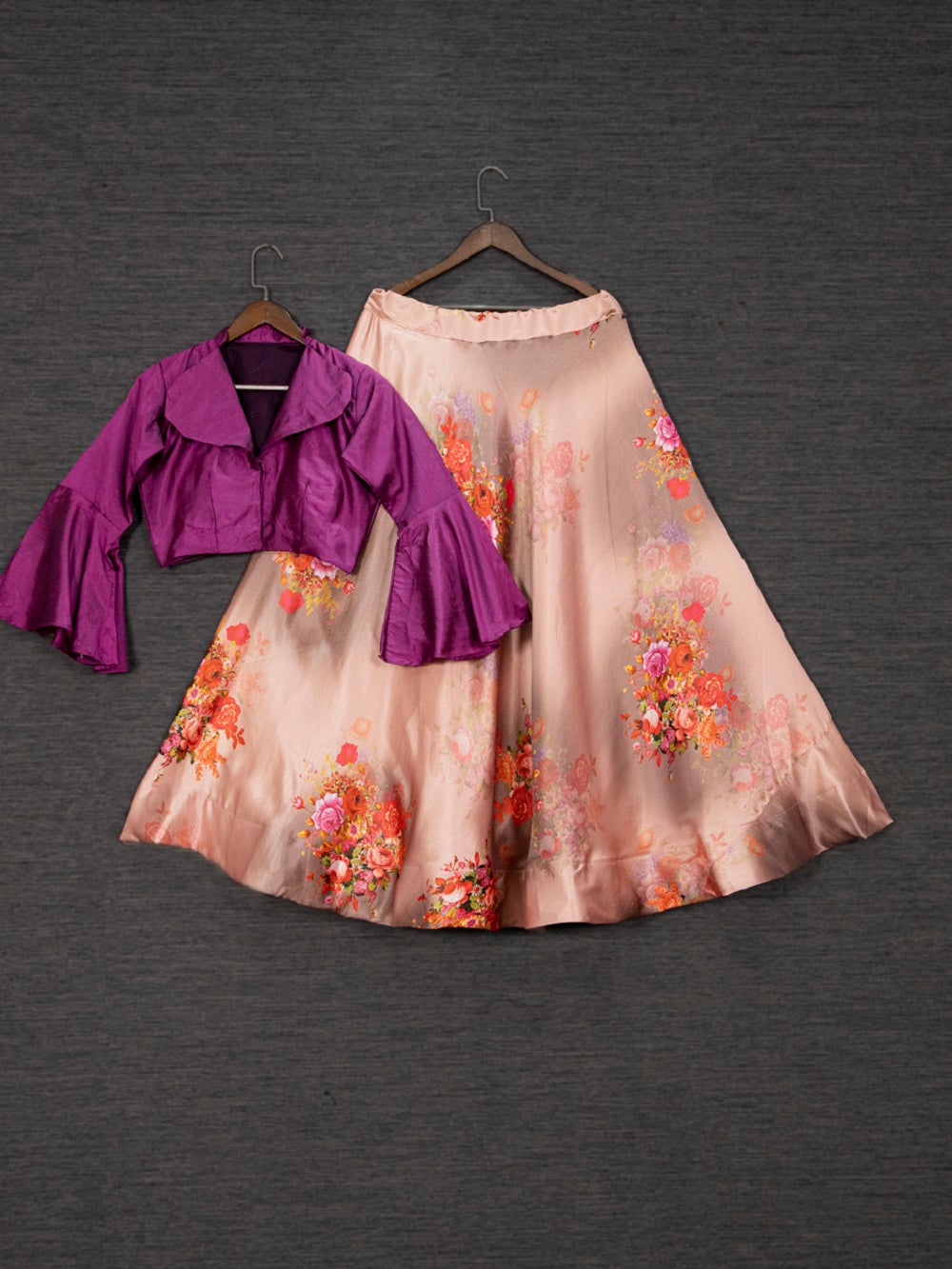 Peach fall in love stary lehenga set