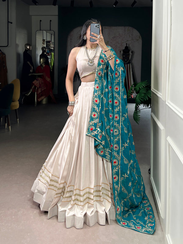 Misty Rose Color Lace Touch Up Rayon Chaniya Choli