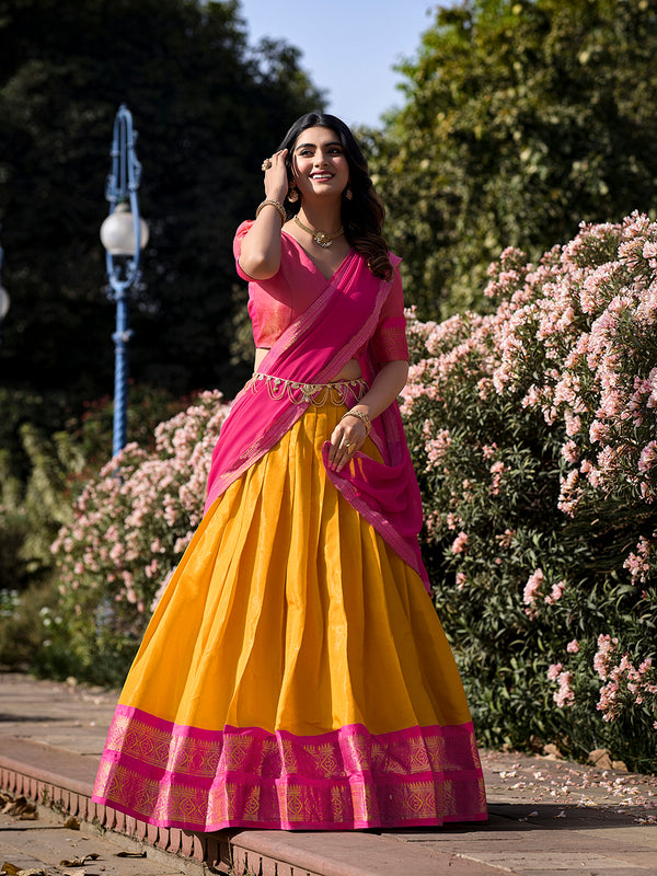 South Indian Lehenga Dress For Ladies Kanjivaram Lehenga Choli Looknbook Art South Indian Lehenga Dress For Ladies Kanjivaram Lehenga Choli Looknbook Art