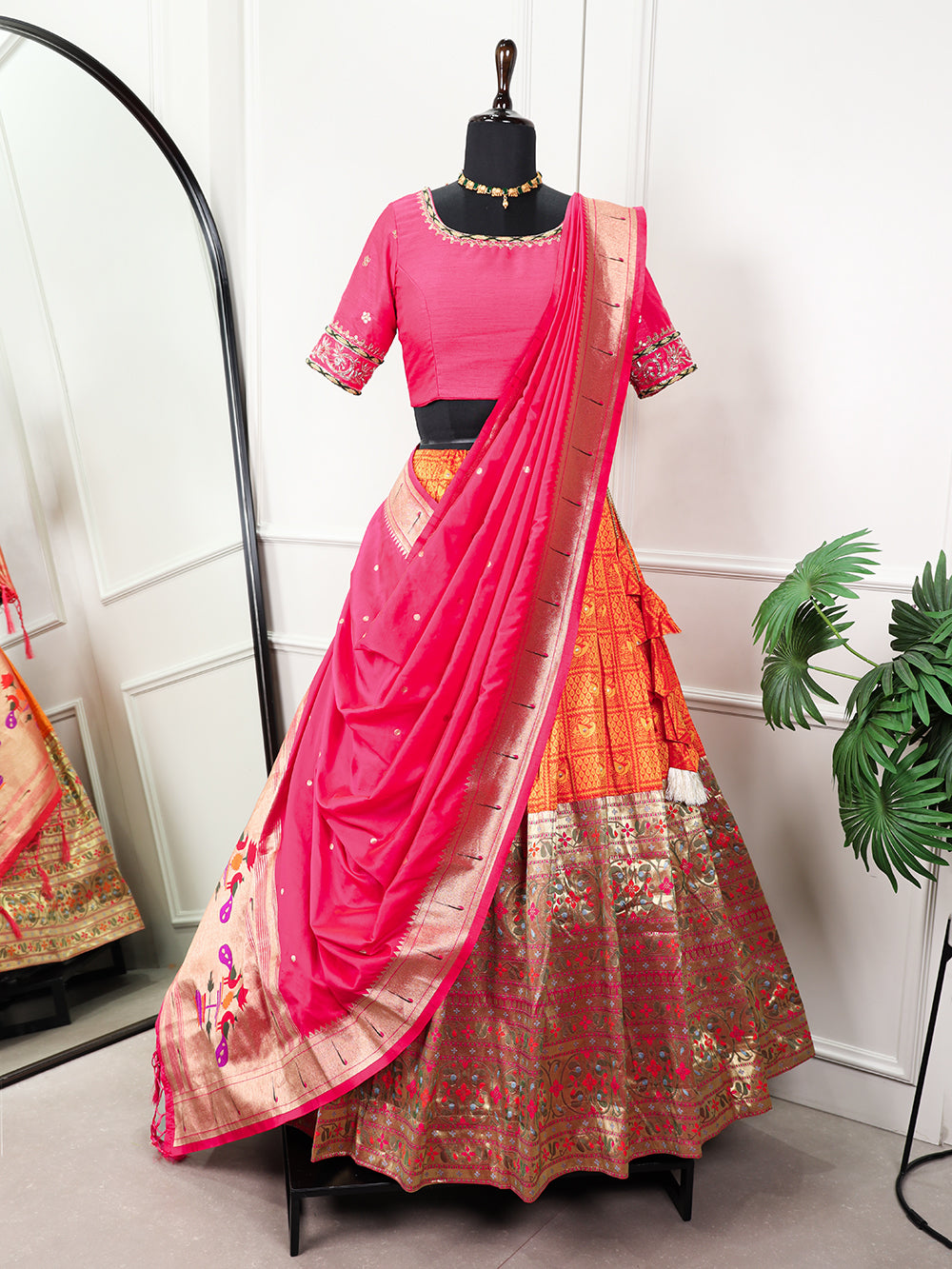Shop Viscose Georgette Lehenga Sarees Online at Indian Cloth Store