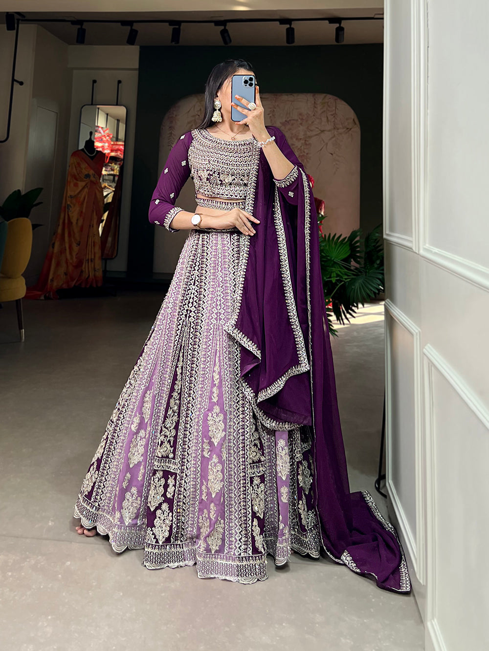 Purple Colour Ruby Silk Fabric Party Wear Lehenga Choli Comes With Matching  Blouse. Thi… | Party wear lehenga, Indian wedding outfits, Designer bridal  lehenga choli