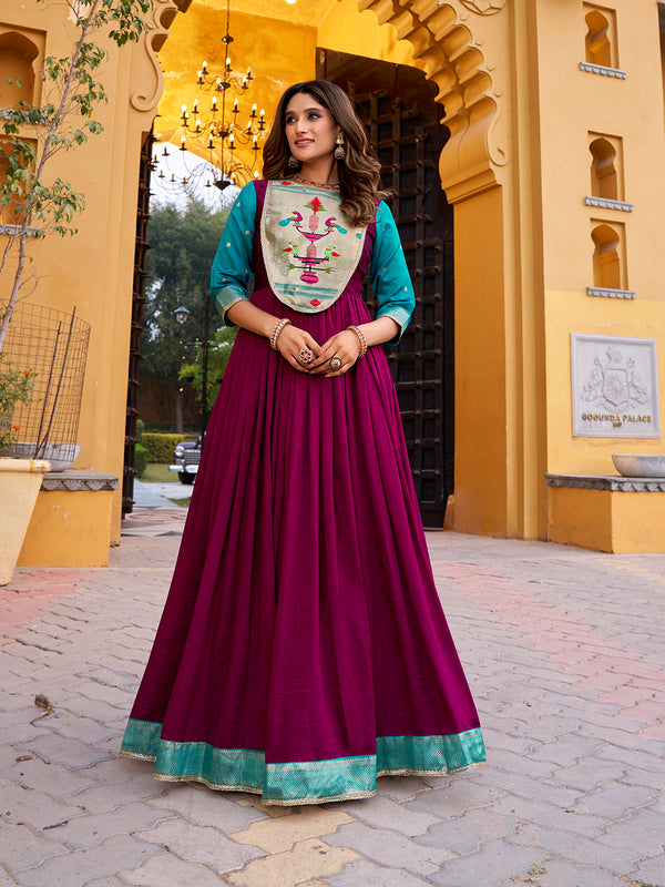 Paithani Gown Looknbook Art Paithani Gown Looknbook Art