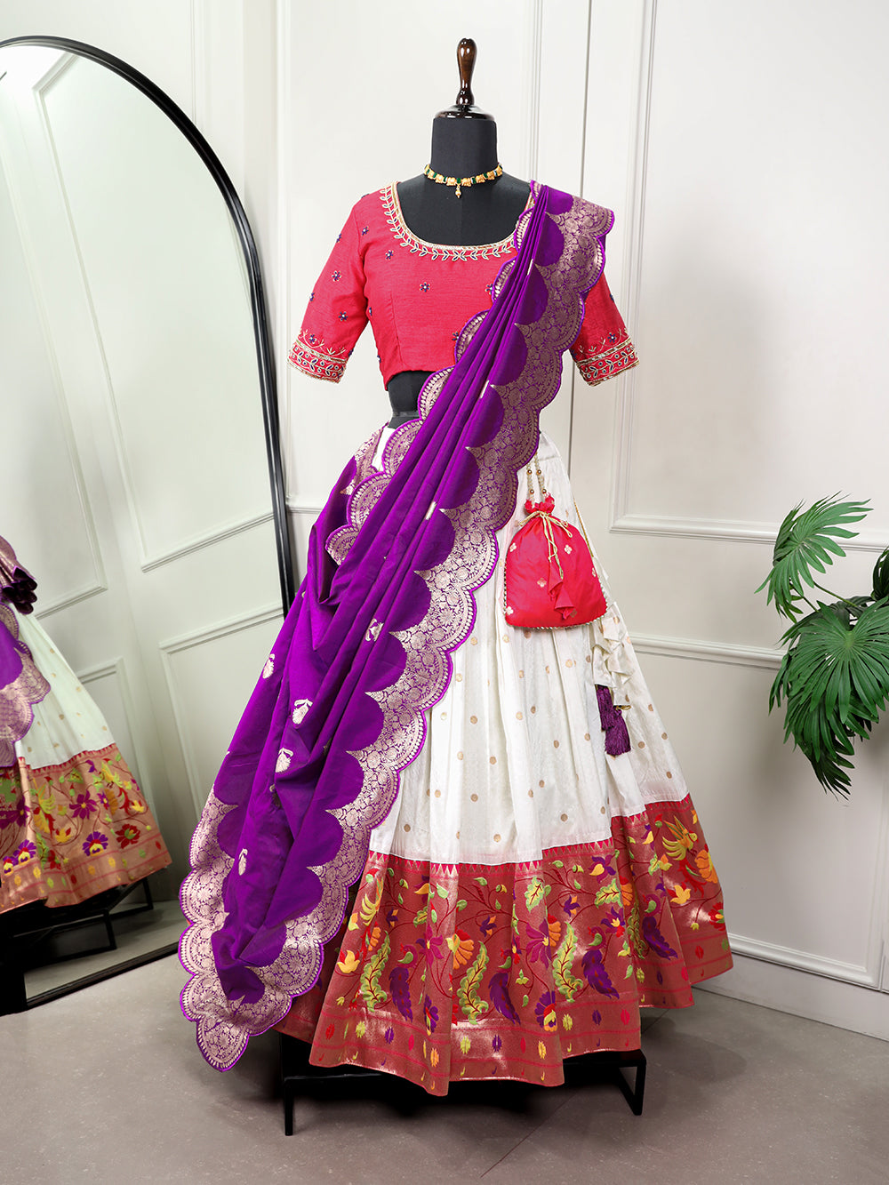 Pin by Chitra on Lehenga design | Half saree designs, Half saree lehenga,  Saree designs party wear
