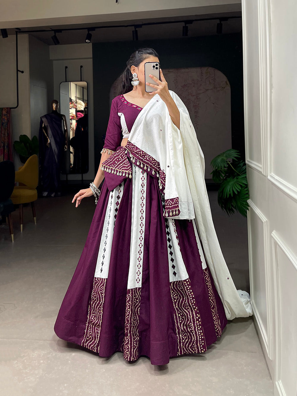 Designer Jaipuri Bandhani Kota Doriya Fabric Lehenga Choli With Gota Patti  Work for Women's, Bridal Lehenga & Dupatta With Unstitched Blouse - Etsy