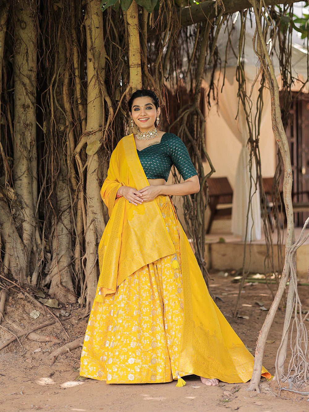 Yellow Color Printed Vaishali Silk Lehenga Choli Set - Shivam E-Commerce at  Rs 4999.00, Surat | ID: 2850741204130